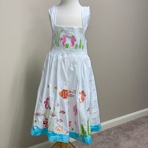 Cotton kids marine life fish sea horses sundress girls size 7